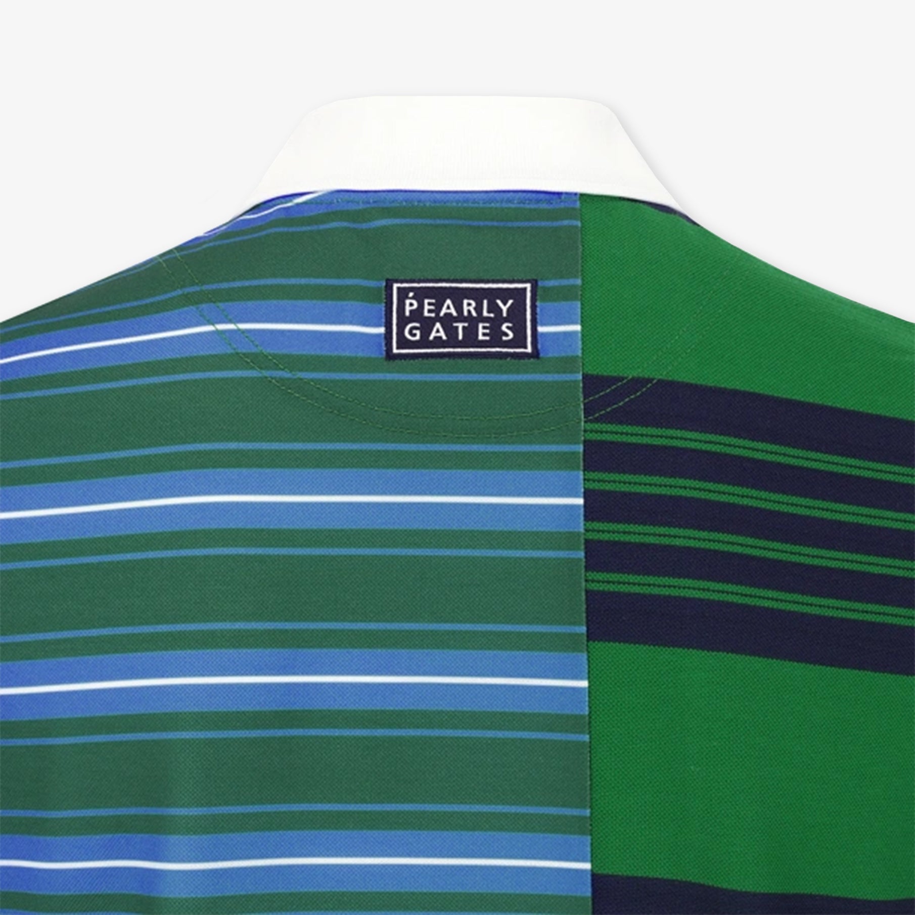 Pearly Gates Men&#39;s Multi Strip Polo - Green - Erthe Golf
