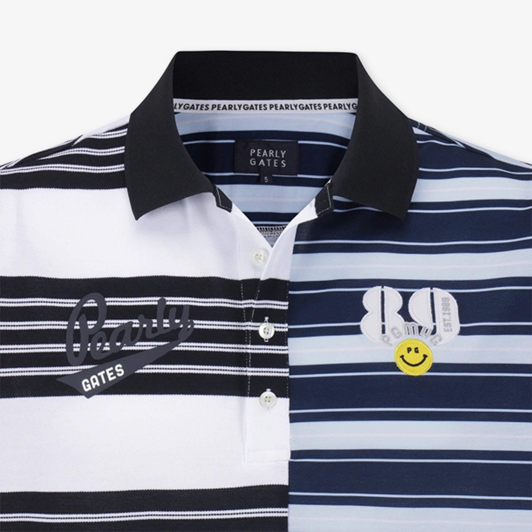 Pearly Gates Men's Multi Strip Polo - White - Erthe Golf