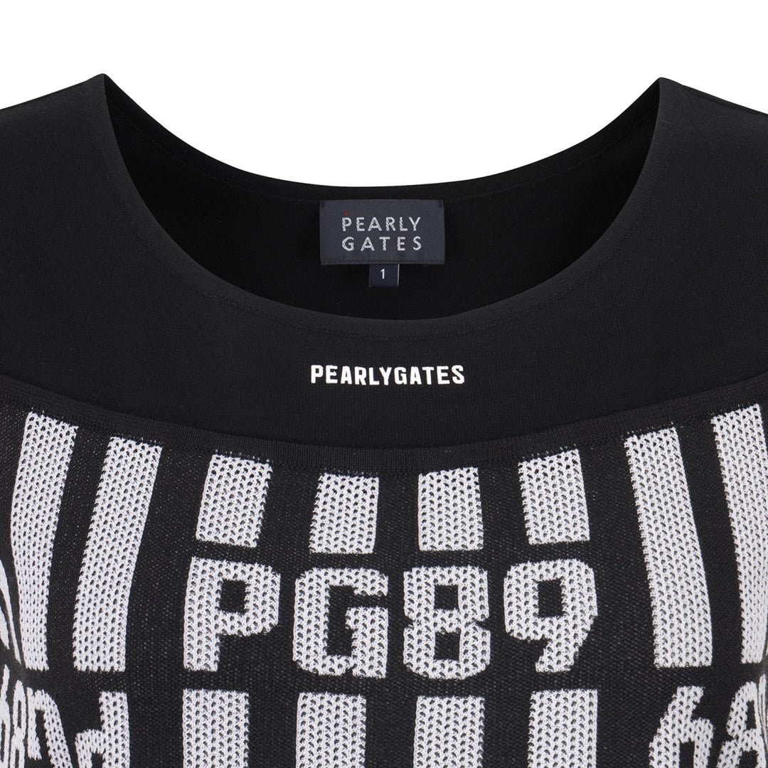 Women's Logo Two - Tone Vest - Black - Erthe Golf