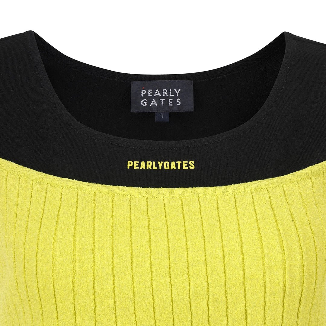 Women's Logo Two - Tone Vest - Lime - Erthe Golf