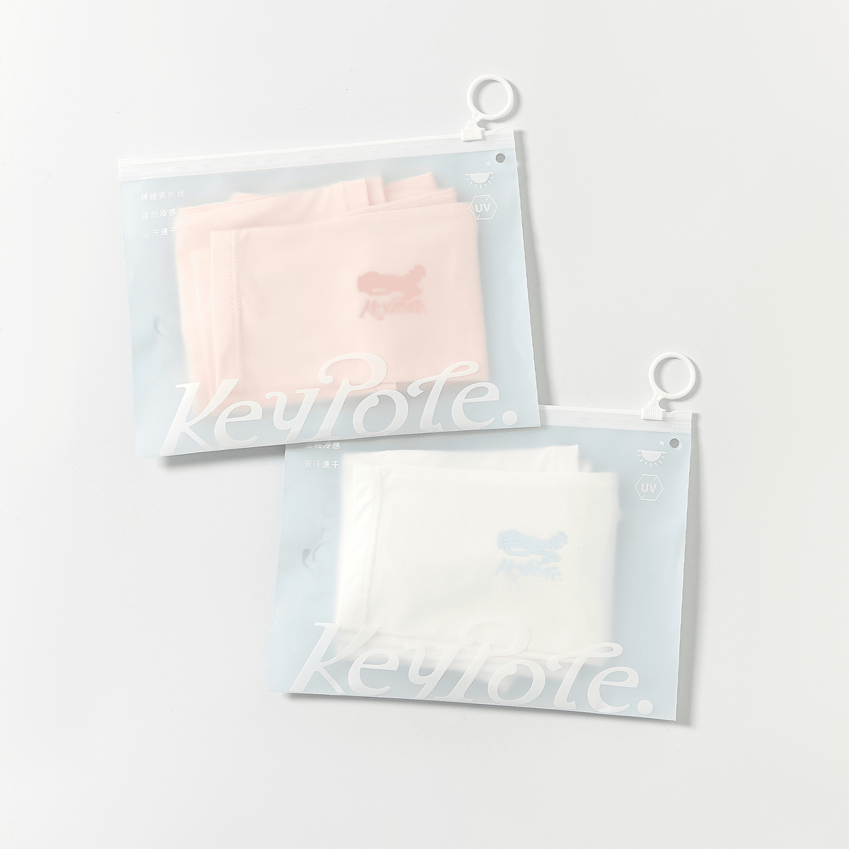 Women's Sun Protection Arm and Face Mask Set - White - Erthe Golf