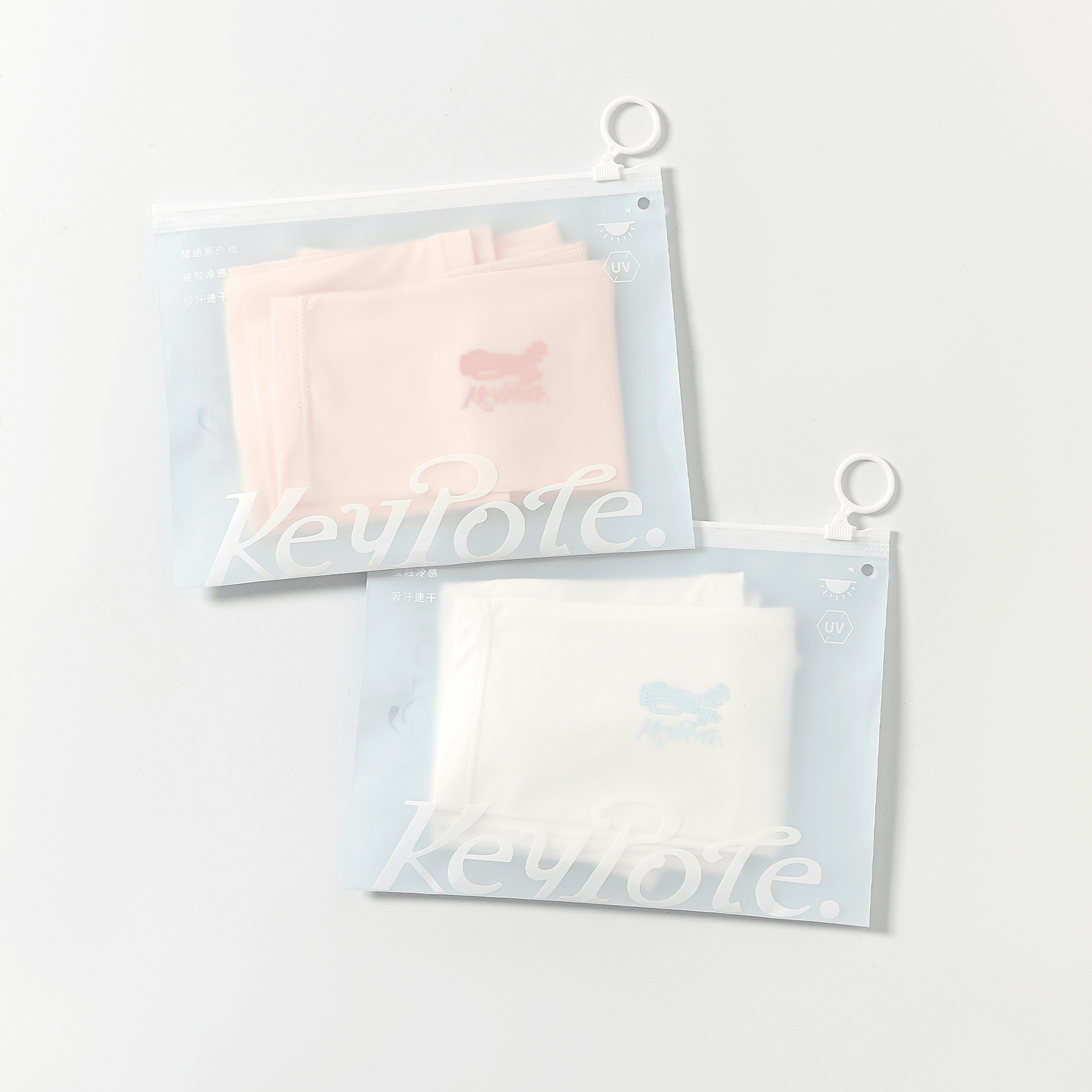 Women's Sun Protection Arm and Face Mask Set - White - Erthe Golf