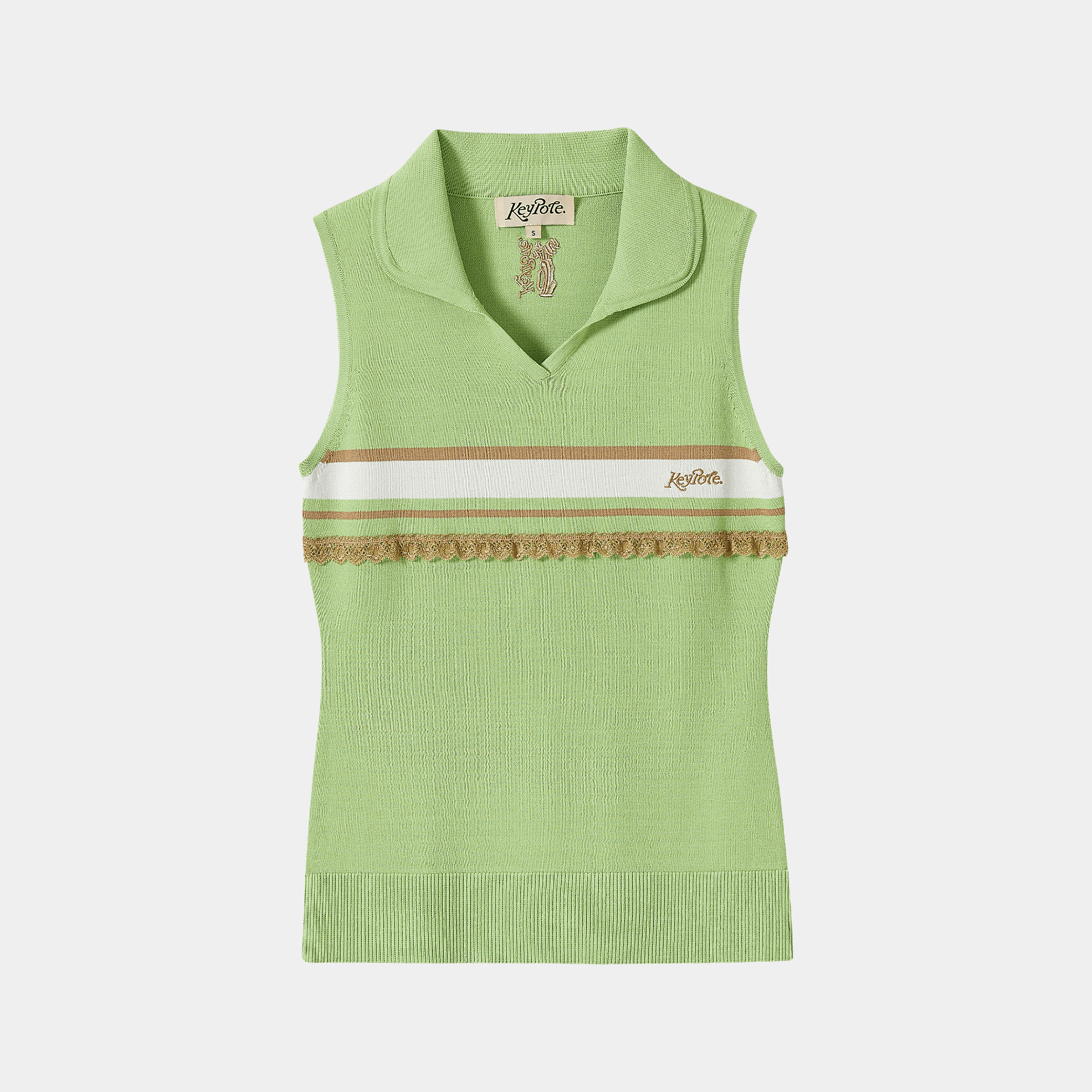 Women's Sleeveless Polo - Mint Green - Erthe Golf