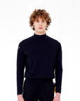 Cellty Black Mock-Neck Long Sleeve