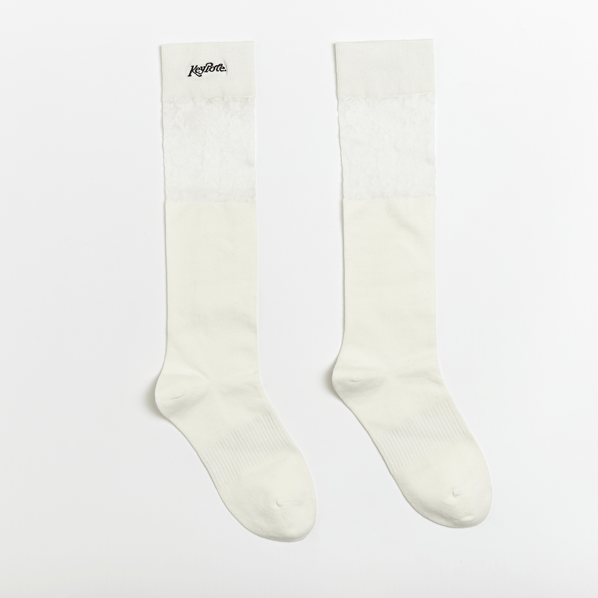 Keypote Women's Lace Calf Socks - White - Erthe Golf
