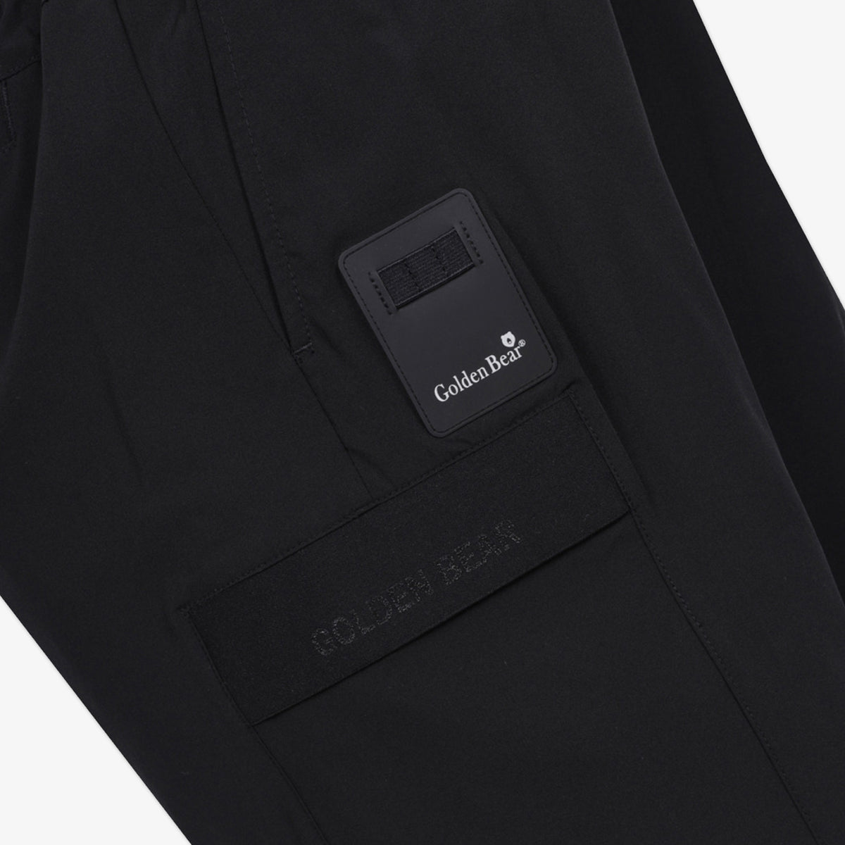 Golden Bear Stretchable Woven Cargo Jogger Pants Black - Erthe Golf