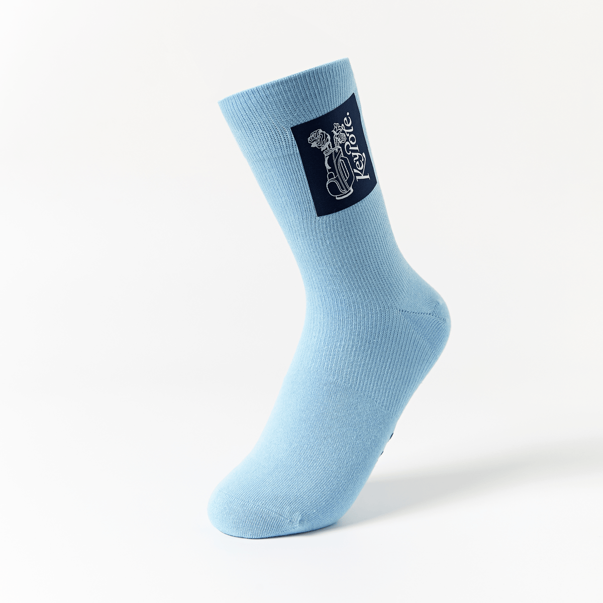 Keypote Men's Side Logo Crew Socks - Blue - Erthe Golf