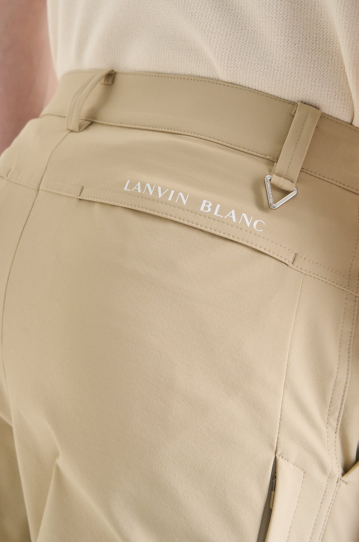 Lanvin Blanc Men&#39;s Waterproof Jogger Pants-Beige