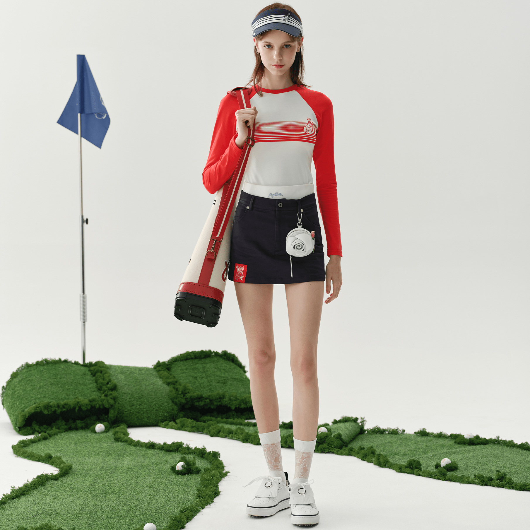 Women's Mini Skirt - Navy Blue - Erthe Golf