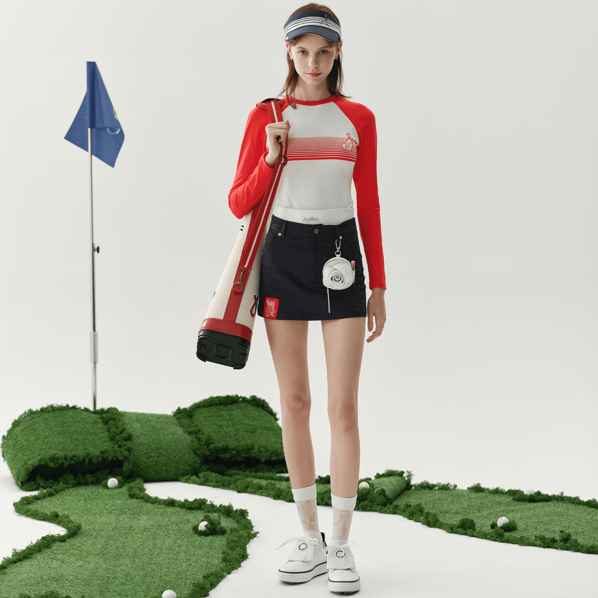 Women's Mini Skirt - Navy Blue - Erthe Golf