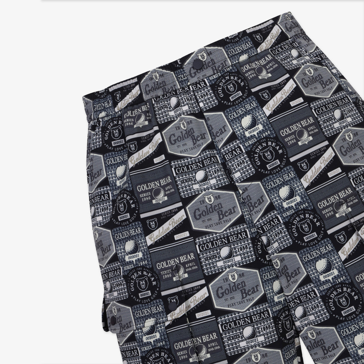 Golden Bear Unisex All - Over Printed Shorts Black - Erthe Golf