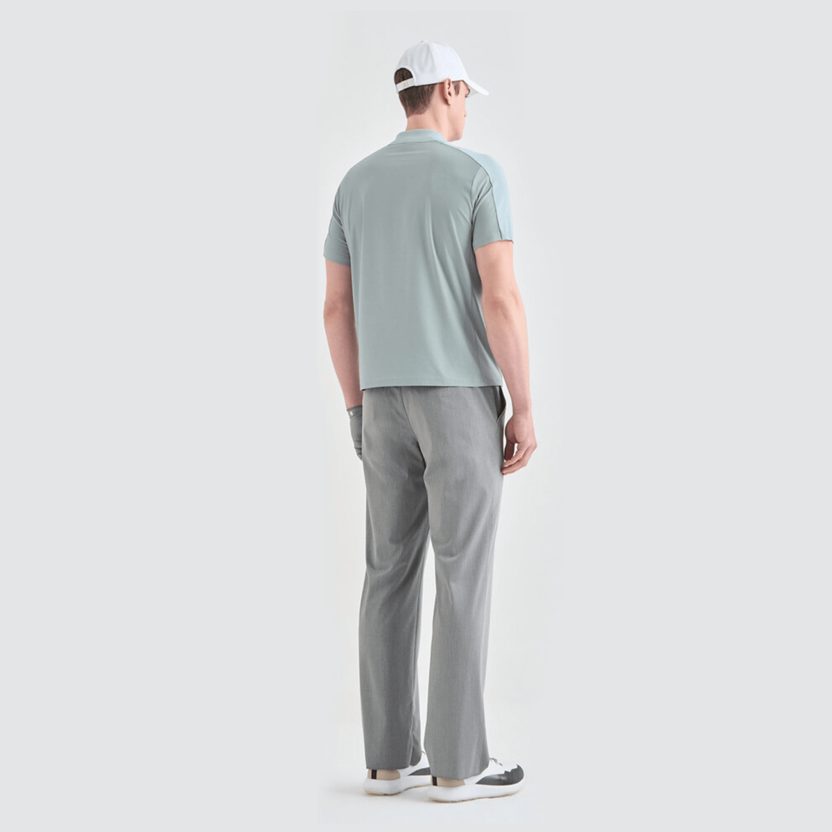 Men's Mesh Knit Polo - Mint Gray - Erthe Golf