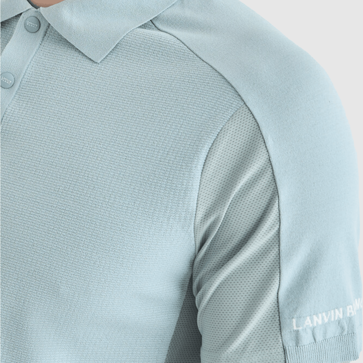 Men's Mesh Knit Polo - Mint Gray - Erthe Golf