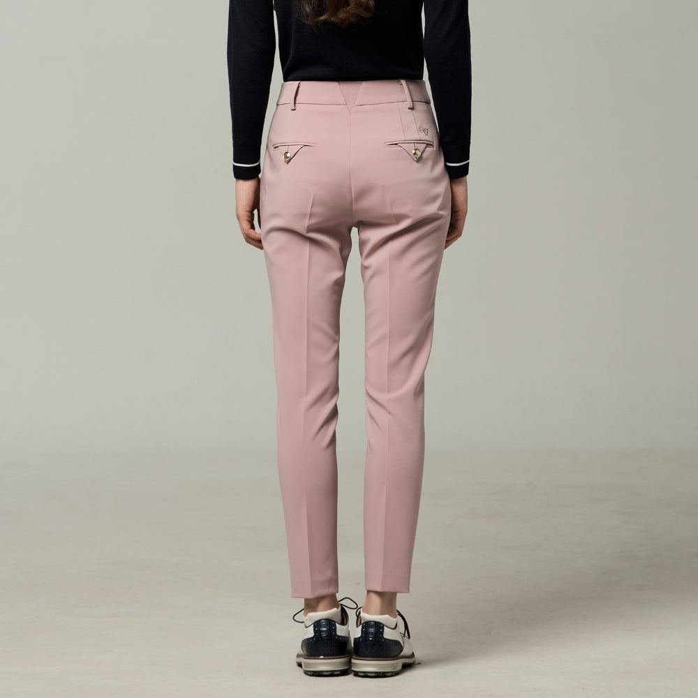 Women's Slim Cigarette Pants - Pink