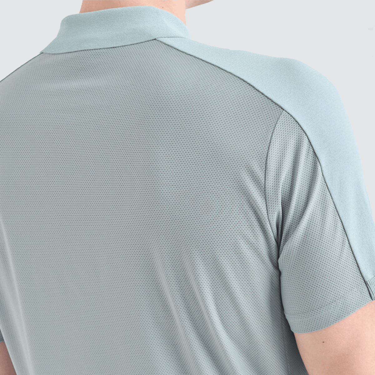Men's Mesh Knit Polo - Mint Gray - Erthe Golf