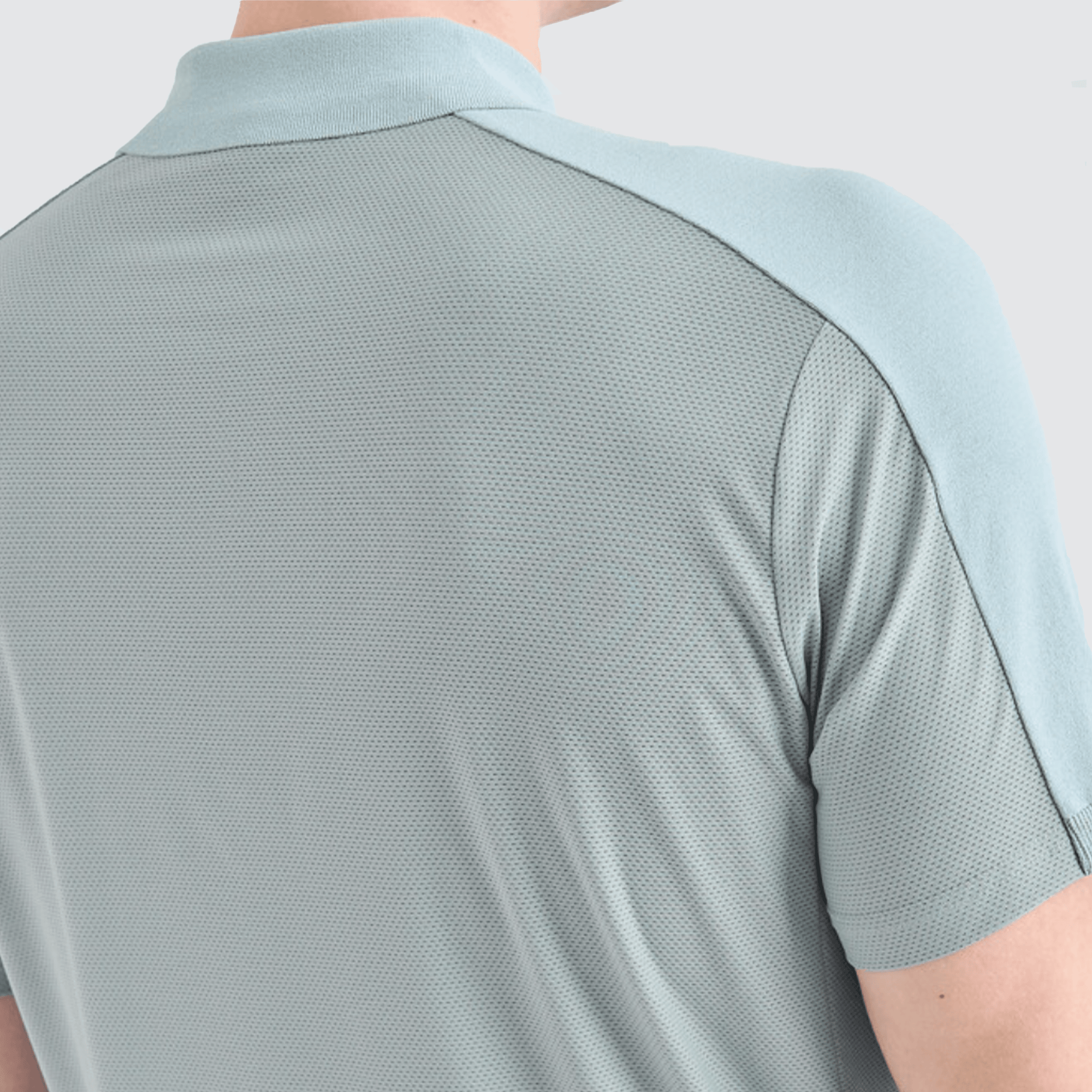 Men's Mesh Knit Polo - Mint Gray - Erthe Golf