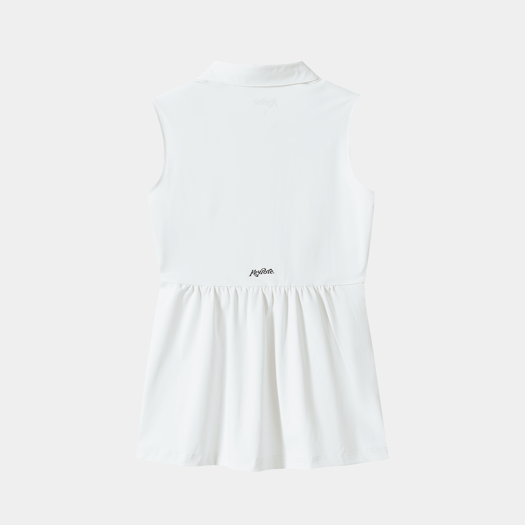 Women's A - Line Sleeveless Polo - White - Erthe Golf