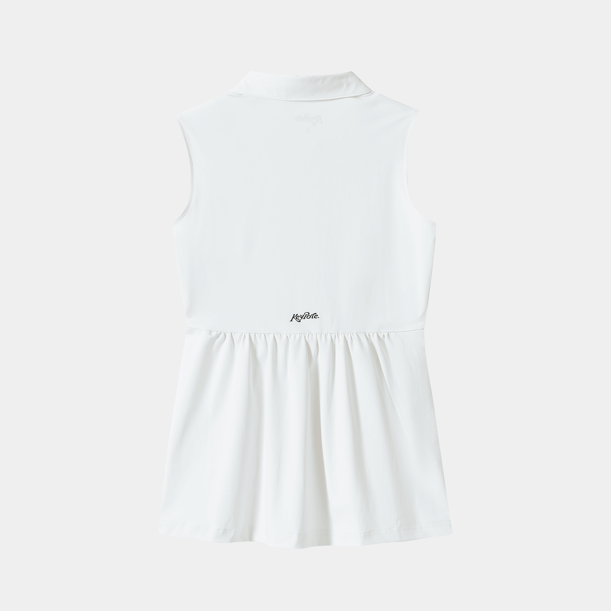 Women's A - Line Sleeveless Polo - White - Erthe Golf