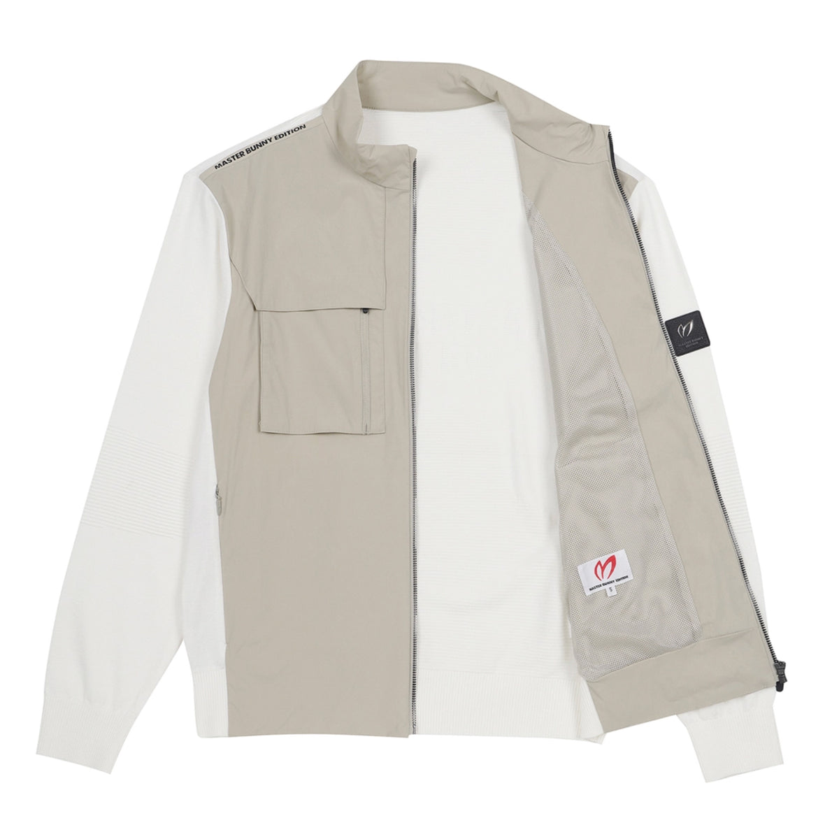 Master Bunny Edition Men's Zip Cardigan - Beige - Erthe Golf