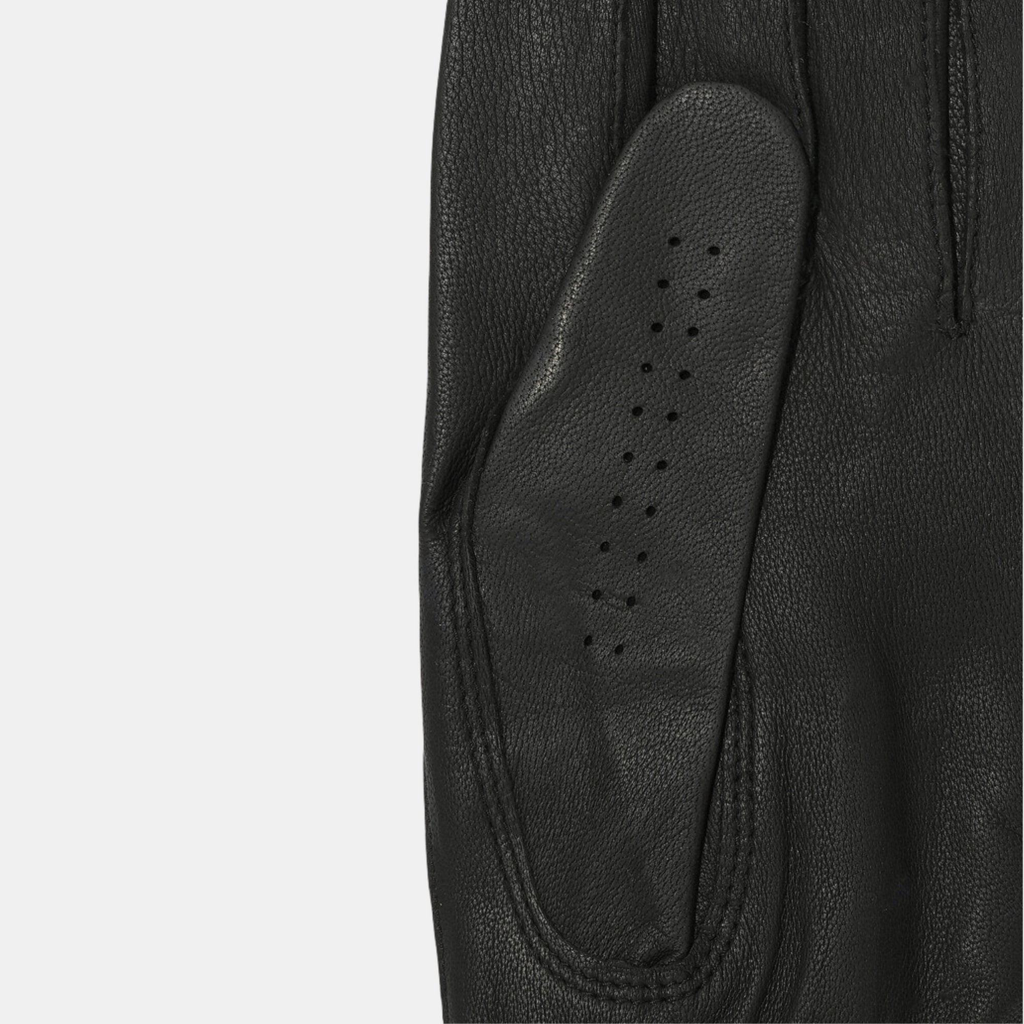 Lanvin Blanc Lambskin Left Hand Glove- Black