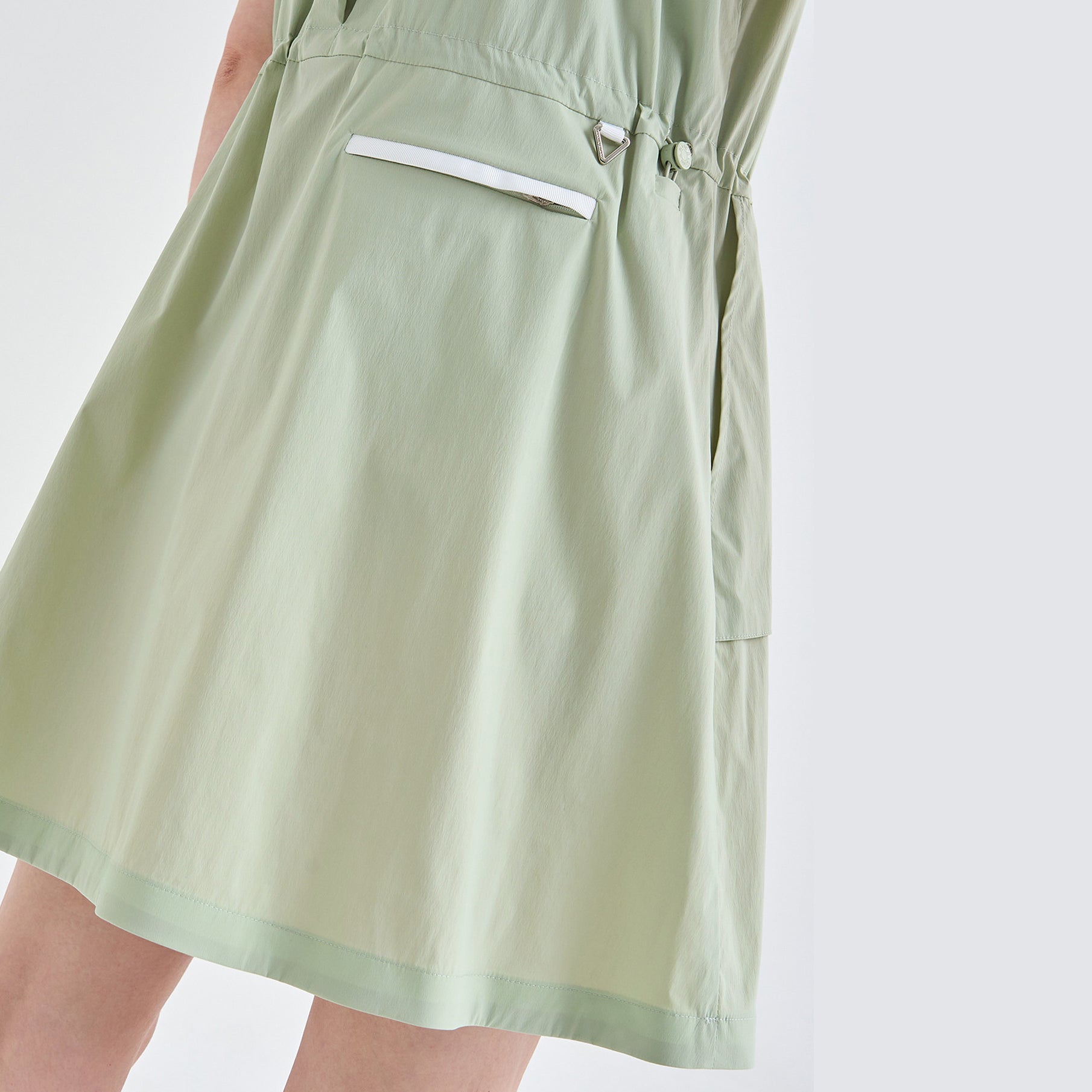 Lanvin Blanc Green Mock Neck Drawstring Dress - Erthe Golf