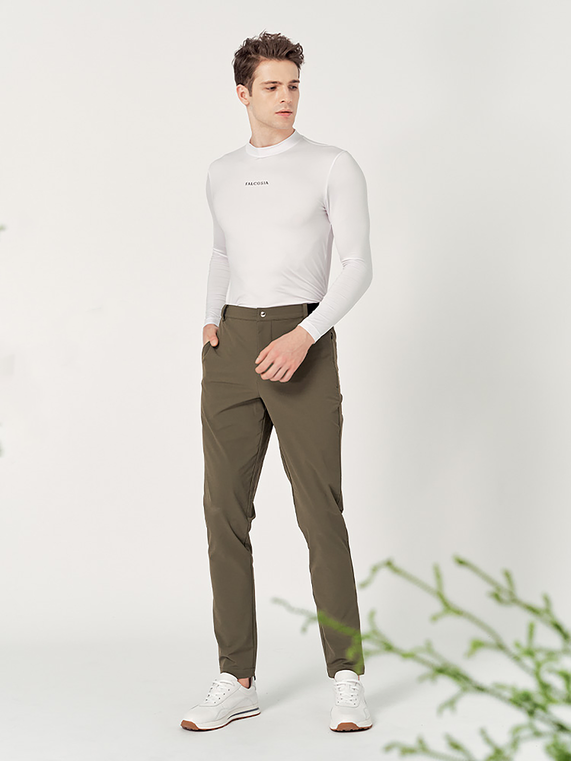 Falcosia Men&#39;a Signature Pants-Oliver Green