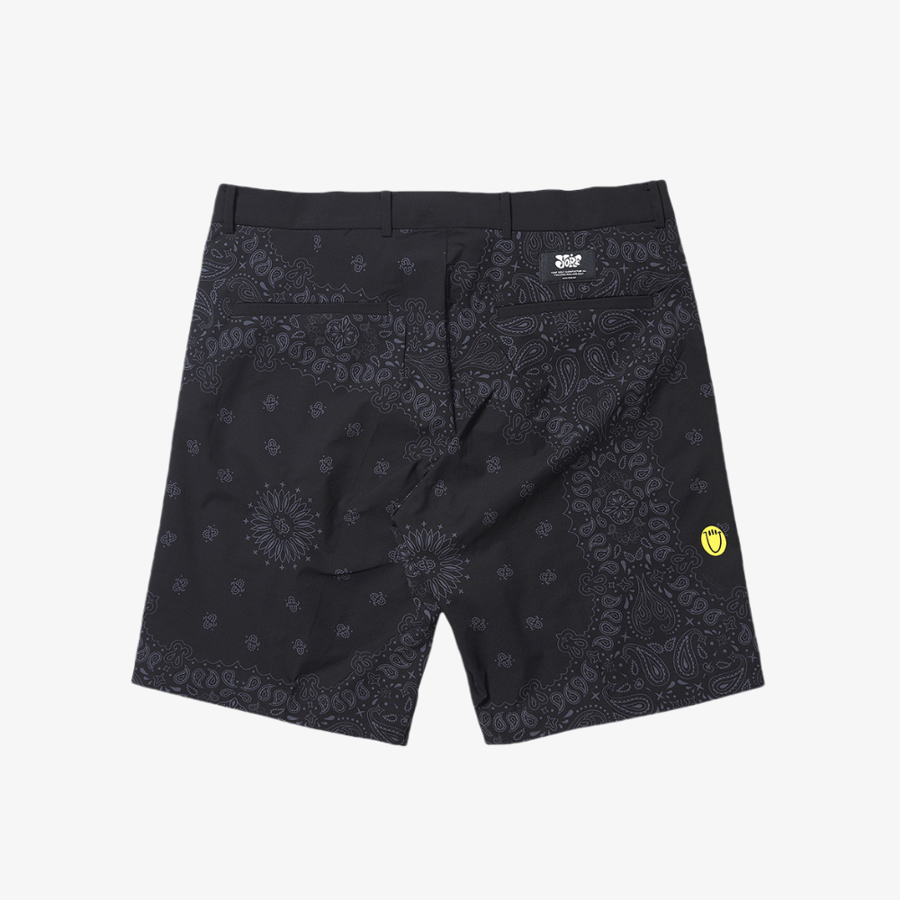 Yorf Golf Paisley Shorts Black - Erthe Golf