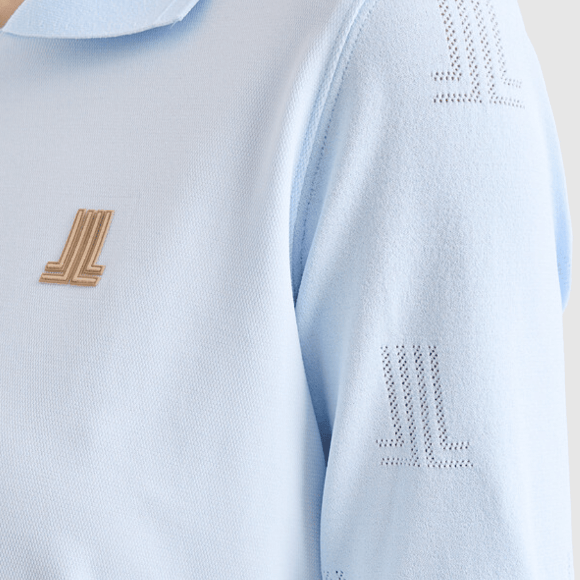 Women's Logo Stretch Polo - Light Blue - Erthe Golf