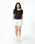 Le Coq Golf Women's Collar Sweater - Black - Erthe Golf