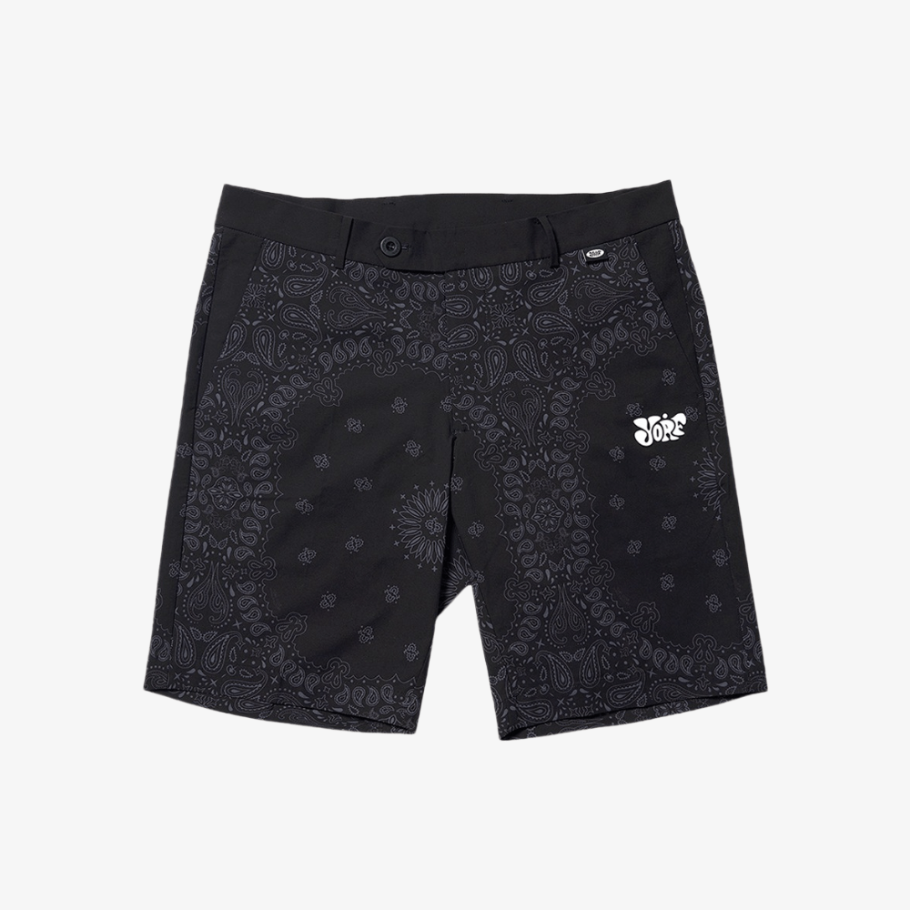 Yorf Golf Paisley Shorts Black - Erthe Golf