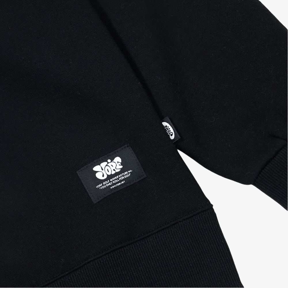 Yorf Golf Aw Tag Crewneck Black - Erthe Golf