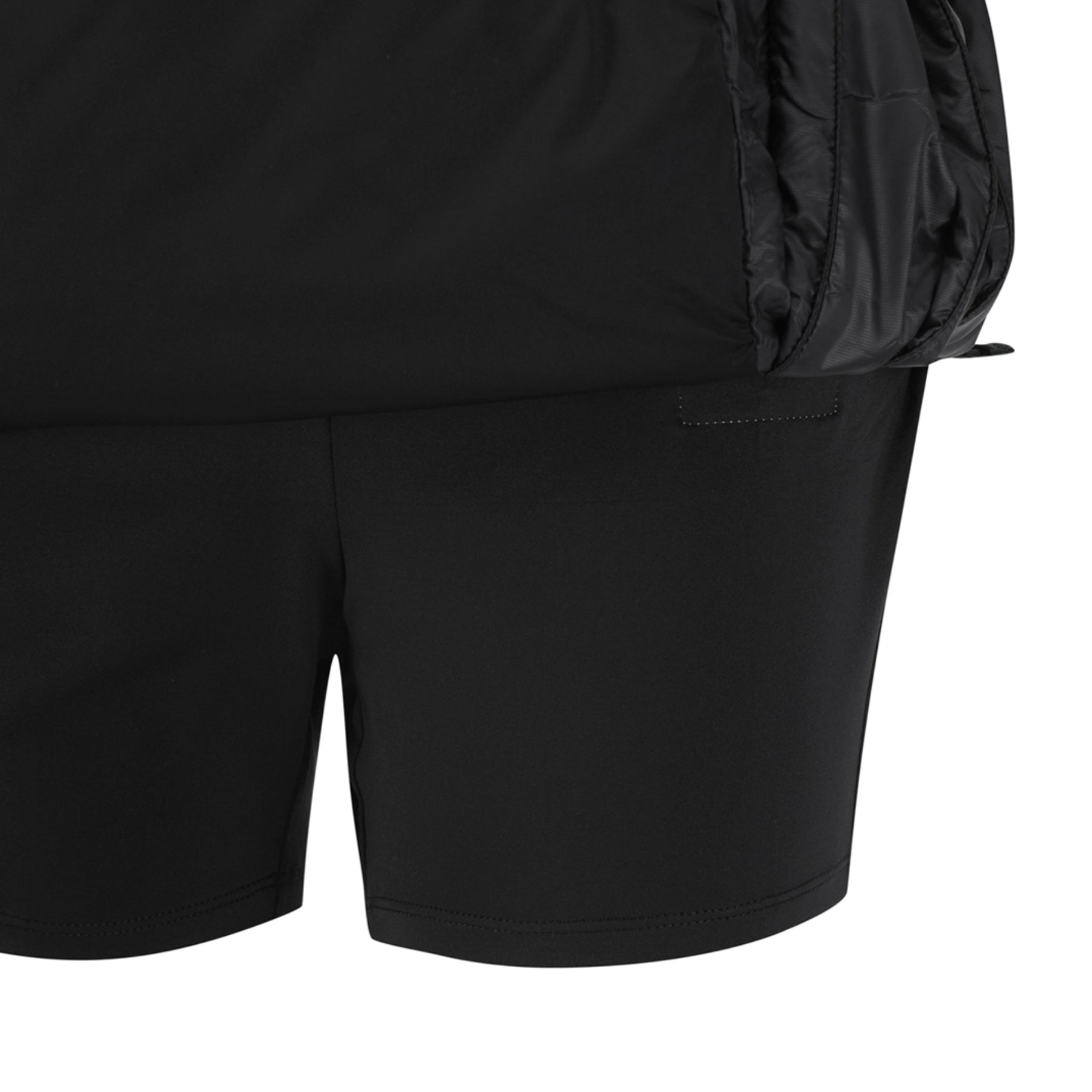 Black skirt with a shorts on a white background