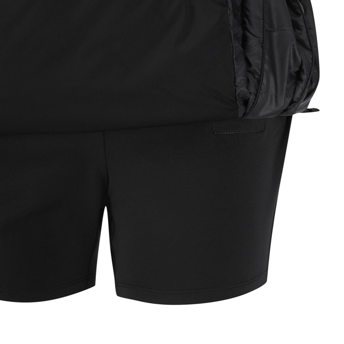 Black skirt with a shorts on a white background