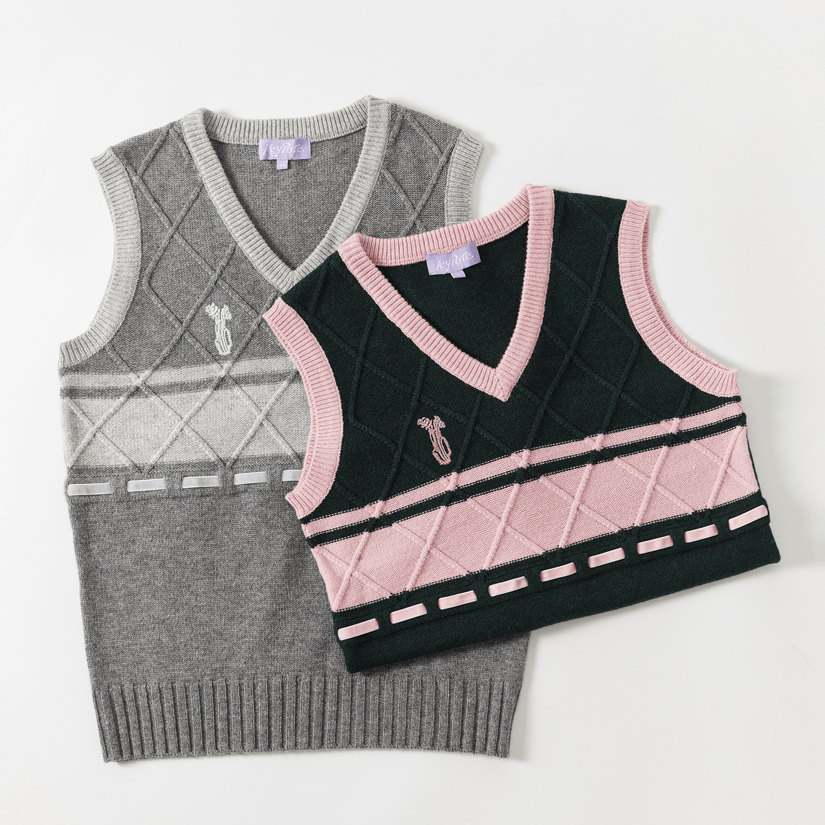 Keypote Knitted Vest - Forest Green - Erthe Golf