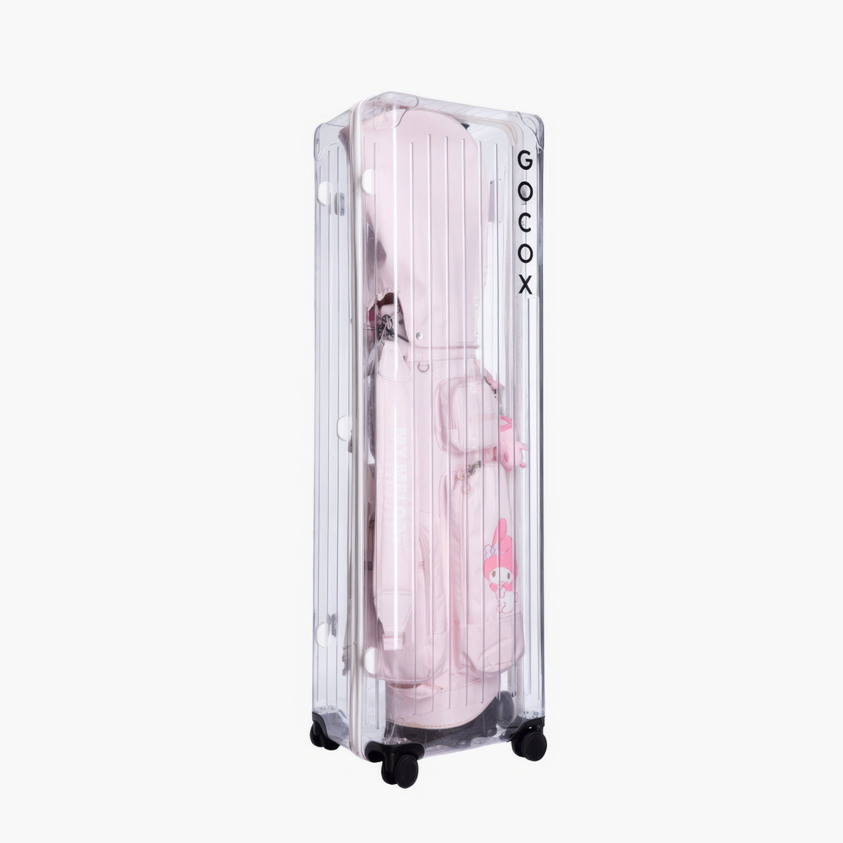 Transparent Golf Travel Case with Wheels - White - Erthe Golf