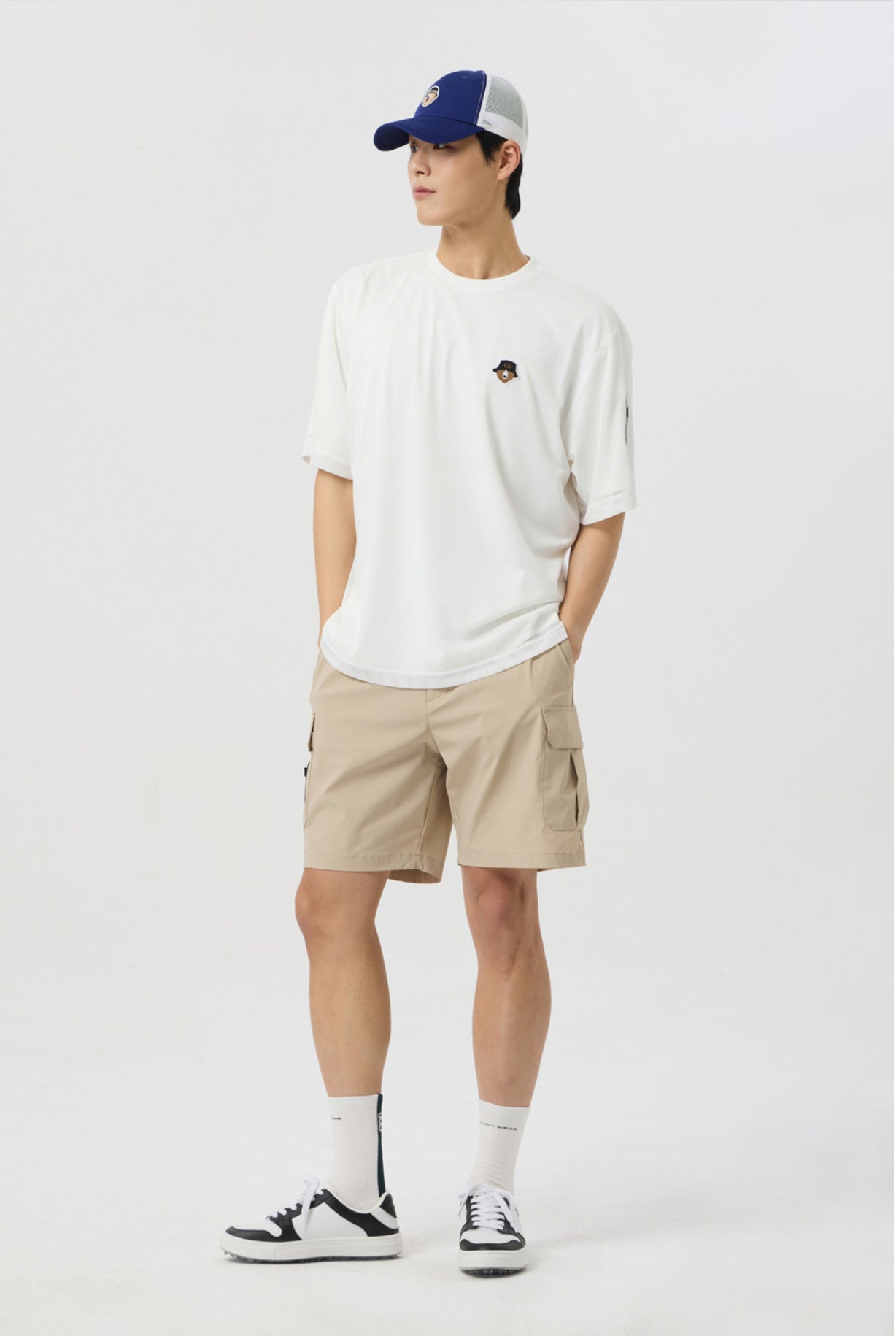Golden Bear Cargo Pocket Shorts Beige - Erthe Golf
