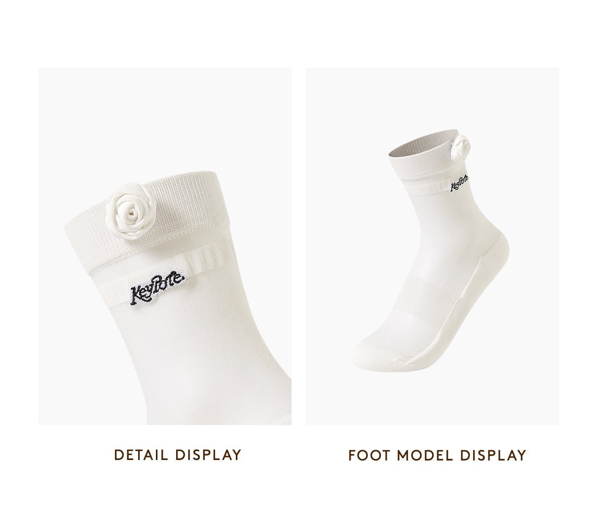 Keypote White Rose Socks - Erthe Golf