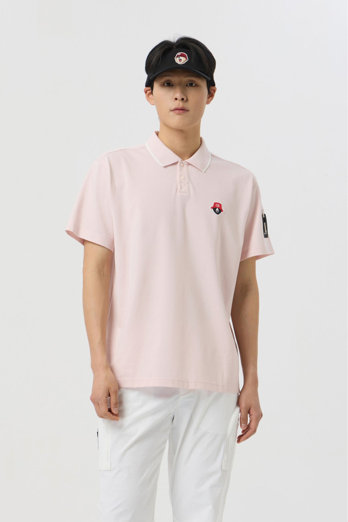 Golden Bear Men's Essential Polo - Pink - Erthe Golf