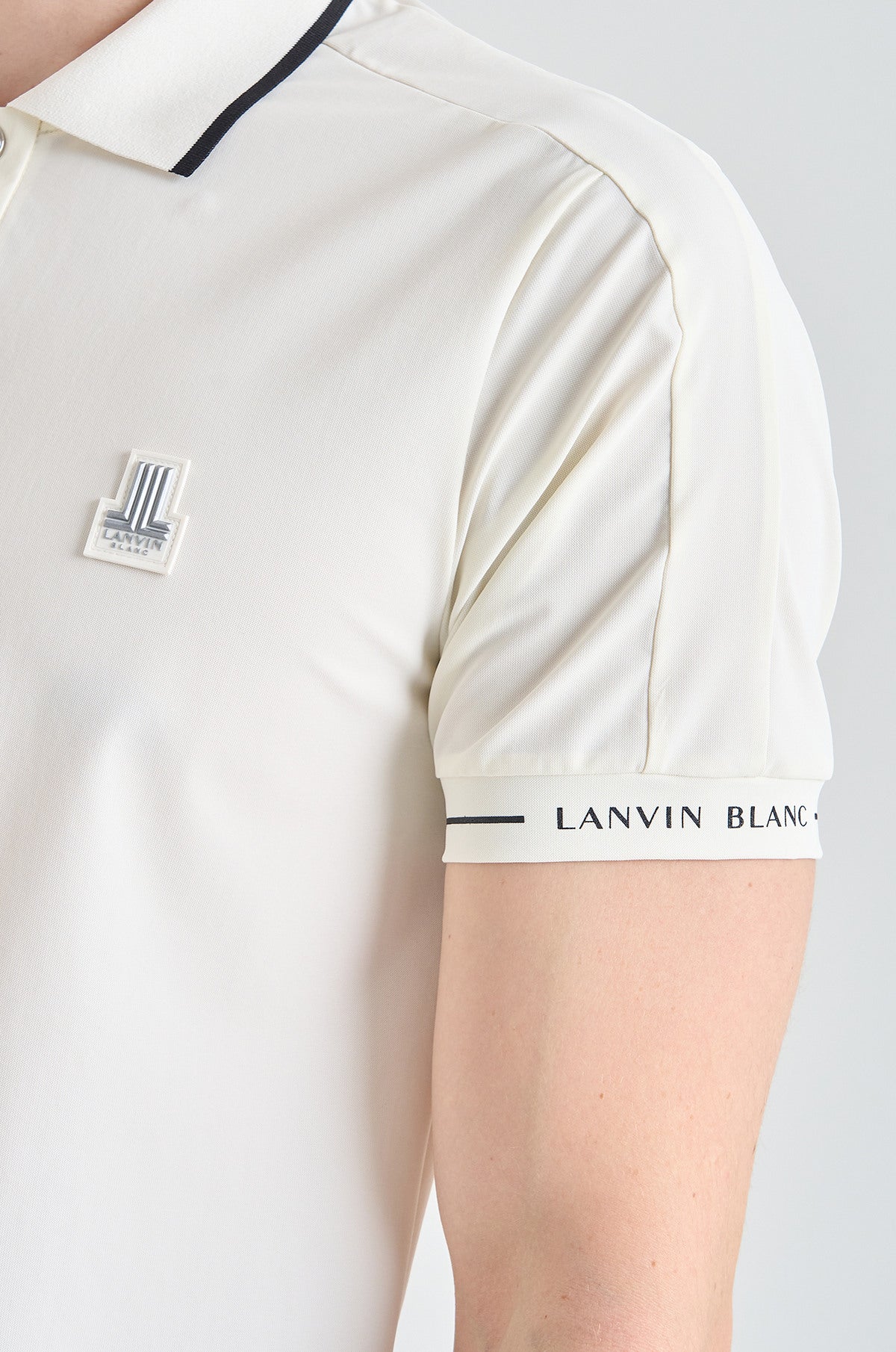 Lanvin Blanc Men&#39;s Half Sleeve Top - White