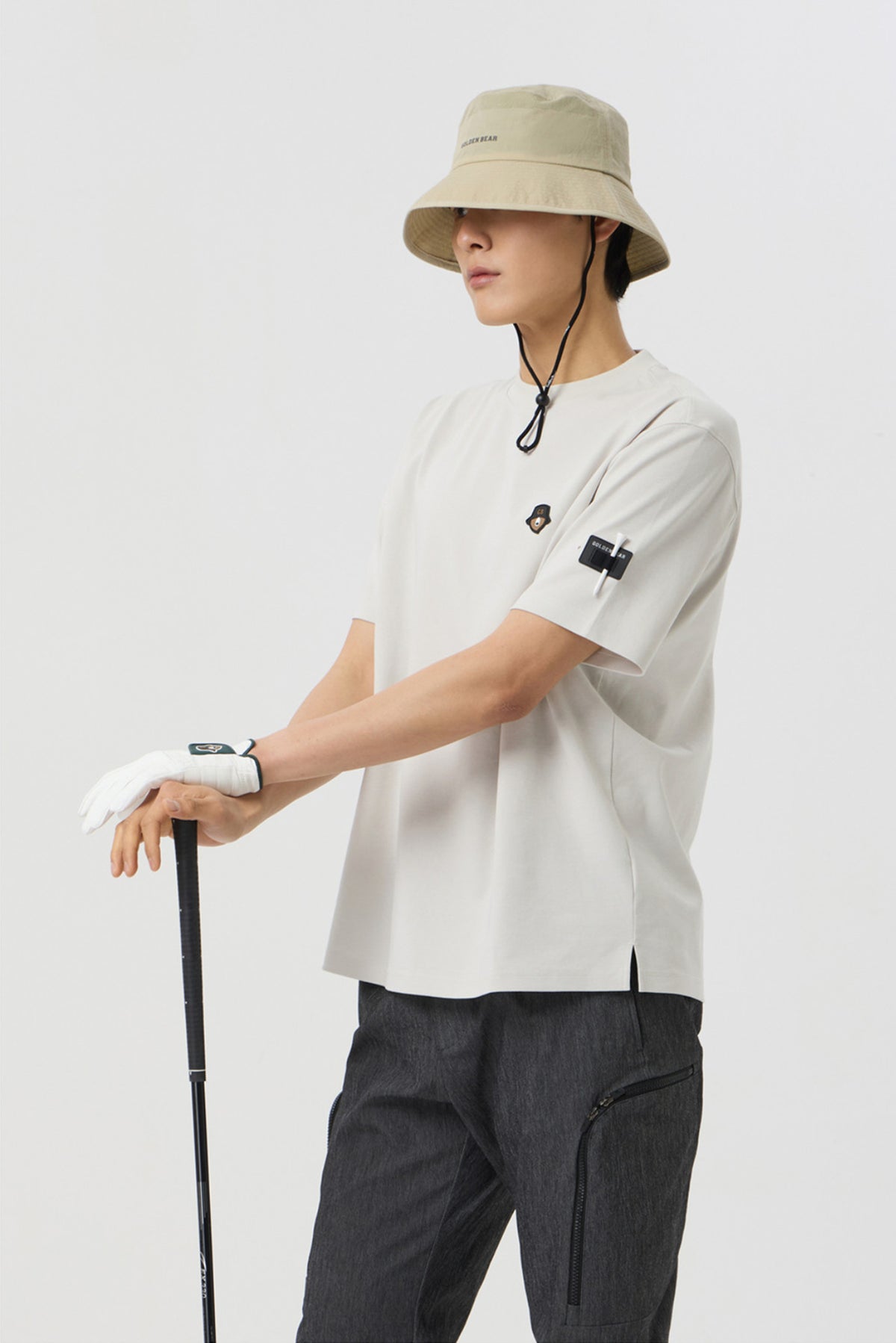 Golden Bear Unisex Essential Color T-shirt - Beige - Erthe Golf