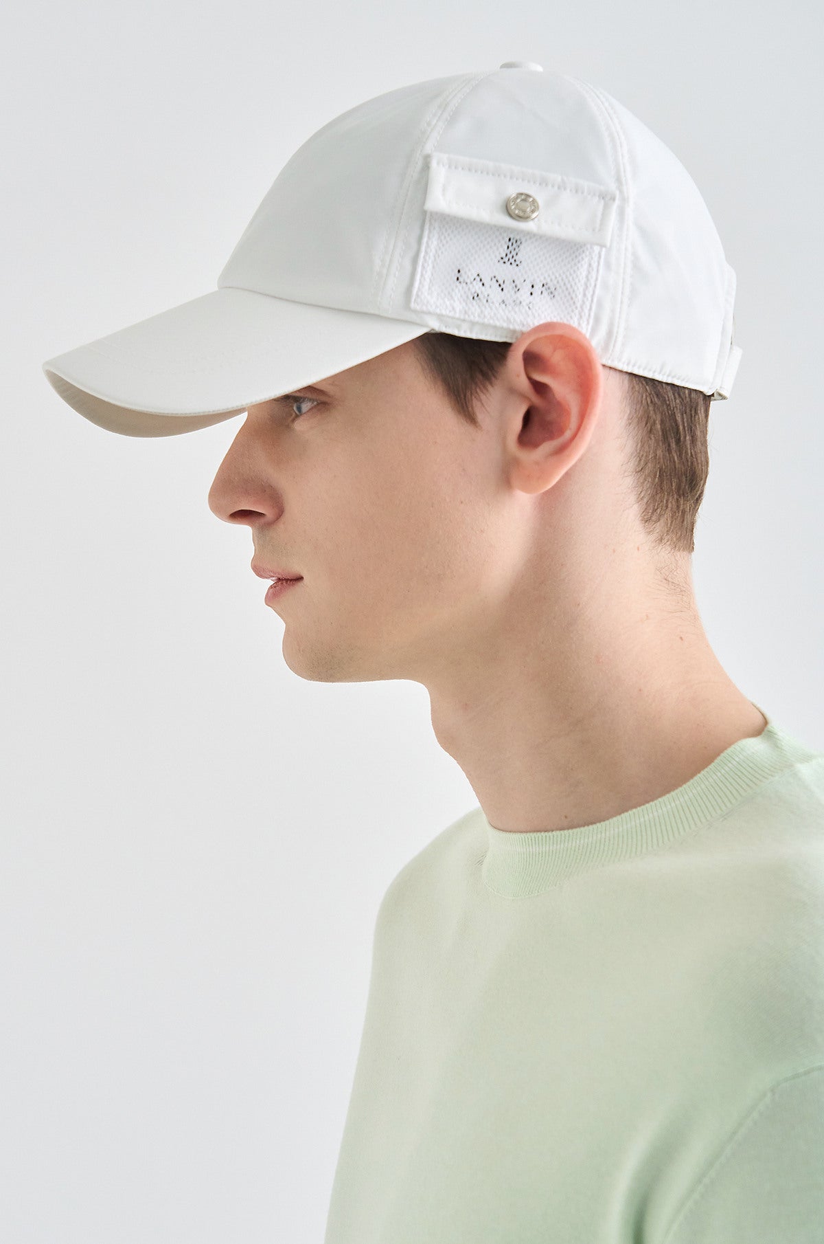 Lanvin Blanc Pocket Ball Cap-White