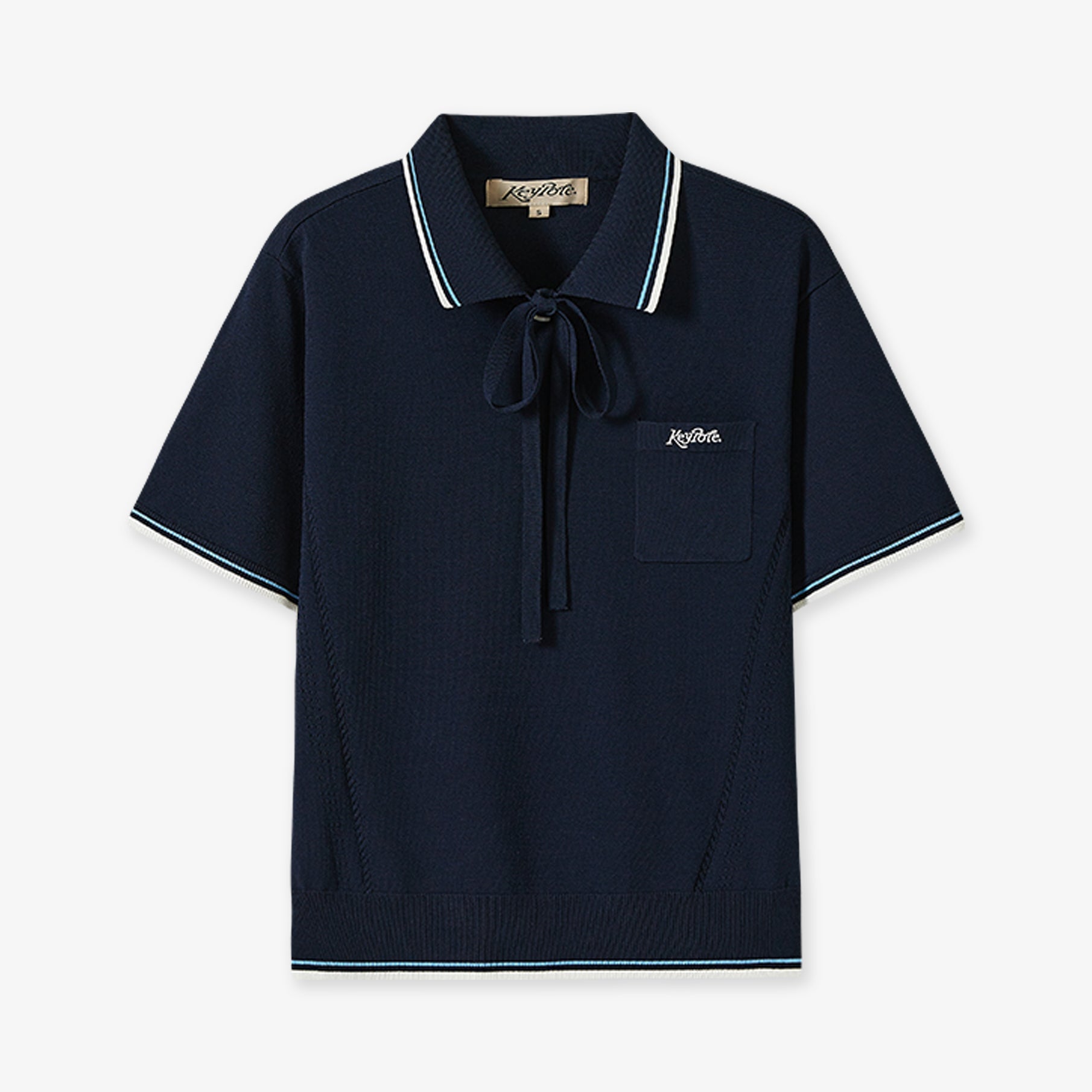 Keypote Navy Blue Shortsleeve Knit Polo - Erthe Golf