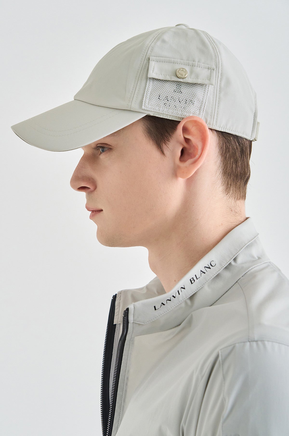 Lanvin Blanc Pocket Ball Cap - Light Grey