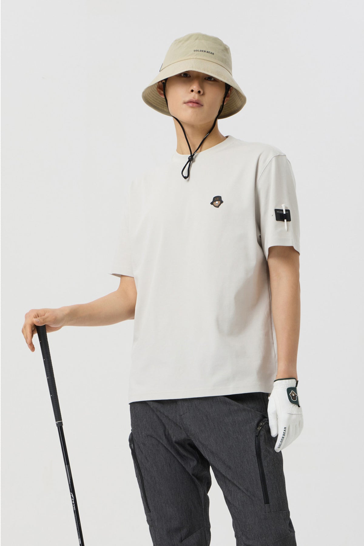 Golden Bear Unisex Essential Color T-shirt - Beige - Erthe Golf