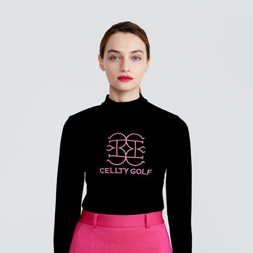 Cellty Pink Embroidery Long Sleeve - Erthe Golf