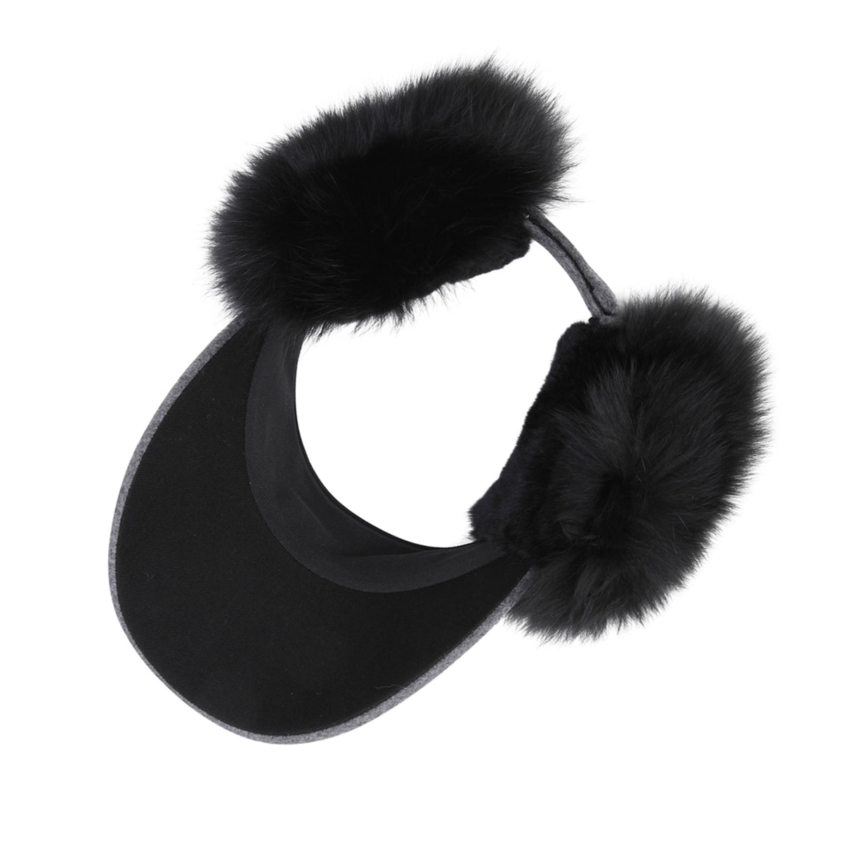 Master Bunny Edition Women's Fur Visor - Grey - Erthe Golf