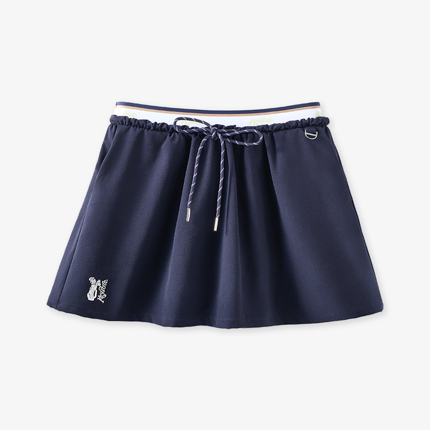 Keypote Navy Blue Drawstring Midi Skort - Erthe Golf