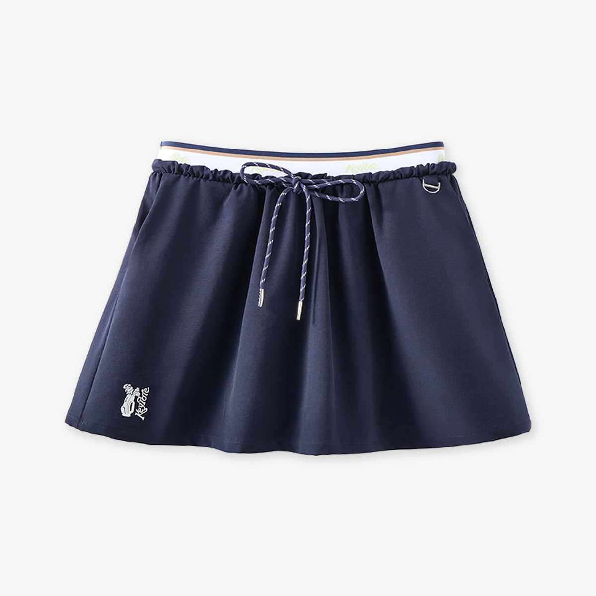 Keypote Navy Blue Drawstring Midi Skort - Erthe Golf