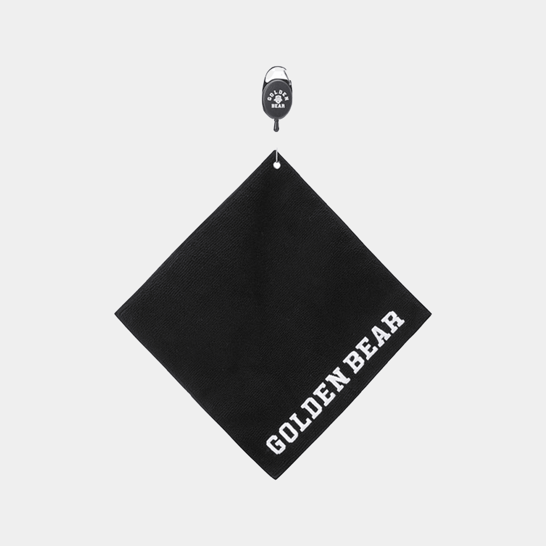Bucket Bear Square Ball Towel - Black - Erthe Golf
