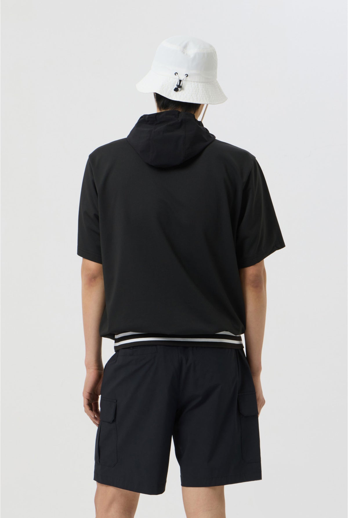 Golden Bear Woven Hoodie T-shirt Black - Erthe Golf